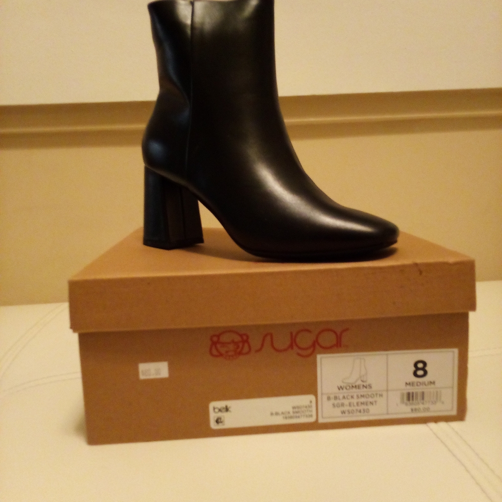 Sugar Women's Black Ankle Boots